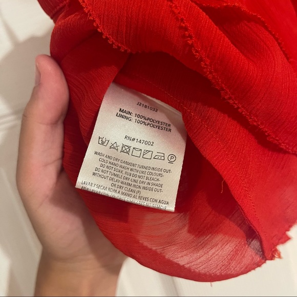 The Jetset Diaries Sintra Red crop ruffle top - Picture 5 of 9